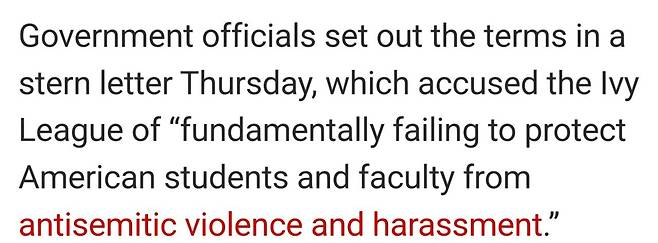 1000004329.jpg 트럼프 " 반유대주의 "ivy리그 대학들 지원금 동결