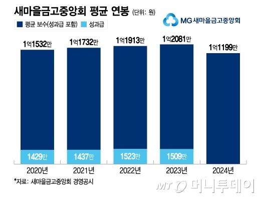 새마을금고중앙회 평균 연봉/그래픽=이지혜
