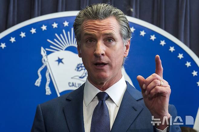[로스앤젤레스=AP/뉴시스] 개빈 뉴섬 미국 캘리포니아 주지사. (사진=뉴시스DB) 2025.4.5.
