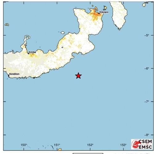 유럽지중해지진센터(EMSC) 지진 발생 위치 [EMSC 캡처]