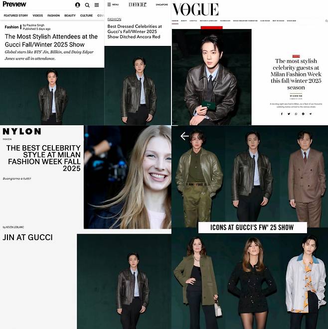 '패션 아이콘' 방탄소년단 진, 2024 전 세계 남자→밀라노 패션위크 '베스트 드레서'