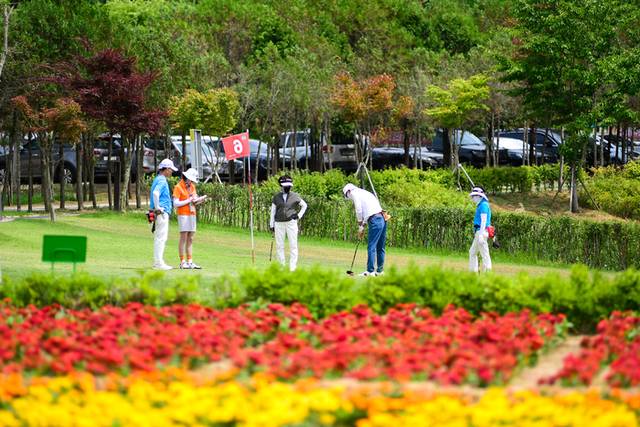 ▲ 사진은 지난해 화천 산천어 파크골프장에서 열렸던 2024 전국 부부(가족) 파크골프 대회 의 경기 모습.