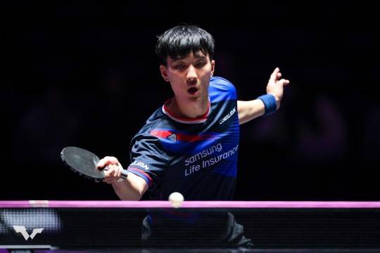 WTT 챔피언스 인천에 출전한 이상수. 사진[연합뉴스]