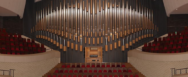 부산의 첫 클래식 전용 공연장인 부산콘서트홀에 지어진 파이프 오르간 [연합]