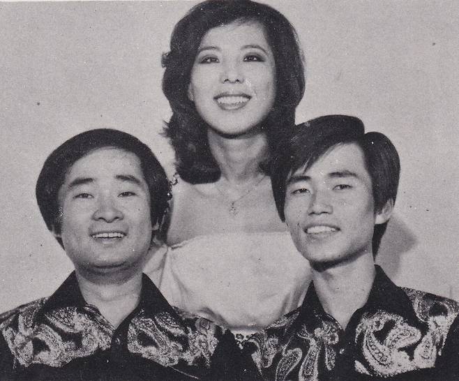 ‘나성에 가면’을 부른 세샘트리오. 오른쪽부터 홍신복, 권성희,&nbsp;전항. 홍신복은 6일 72세의 나이로 별세했다. 박성서 대중음악평론가 제공