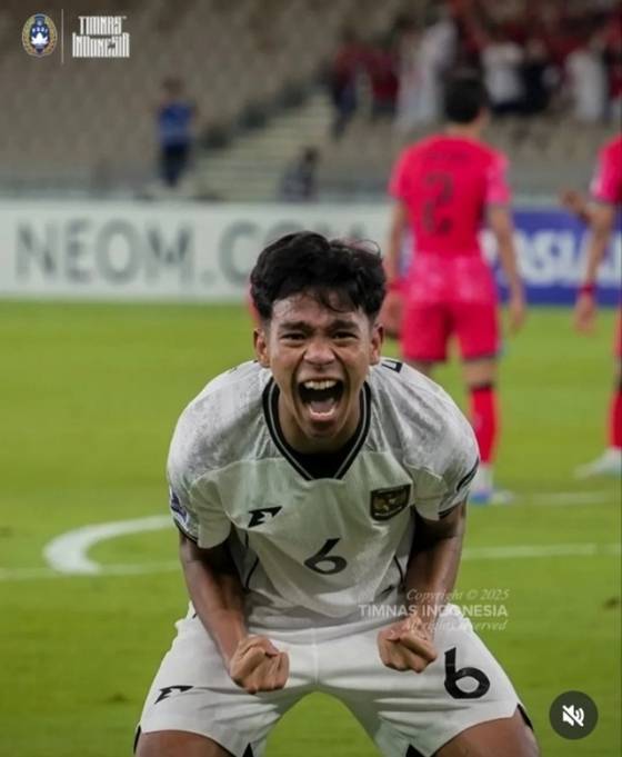 인도네시아 선수가 골 세리머니를 하고 있다. /사진=인도네시아축구협회 공식 SNS 갈무리
