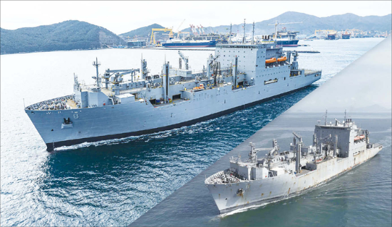 한화는 해양 방산에서 영향력 확대를 위해 호주 오스탈 인수를 노린다. 사진은 한화오션이 미 함정 MRO 사업으로 수주한 윌리 쉬라호. (한화오션 제공)