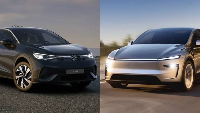 사진 : 폭스바겐 ID.5, 테슬라 뉴 모델 Y