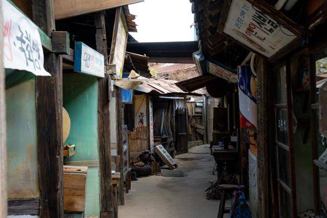 전북 전주시 전주난장에 조성된 읍내상점 거리.