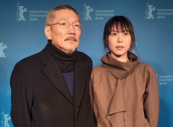 홍상수 감독과 배우 김민희가 지난 2023년 제73회 베를린국제영화제에 참석하고 있다. [사진=영화제작전원사, 콘텐츠판다]