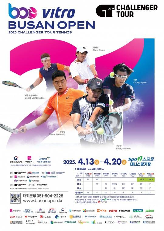 부산오픈 챌린저 테니스 대회 포스터. 사진[연합뉴스]
