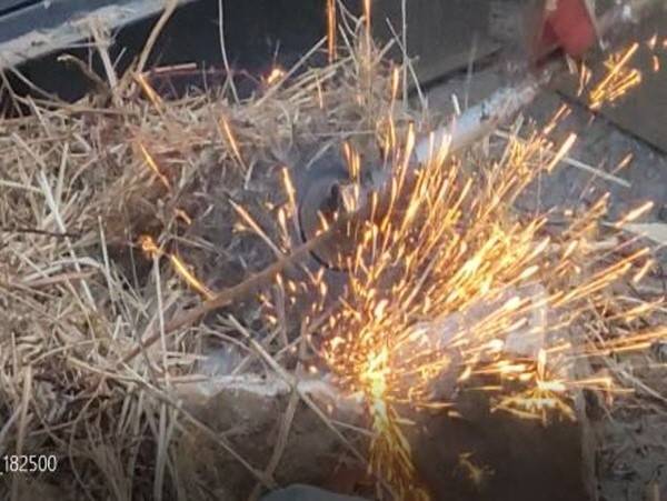 예초기 화재 재연실험 [하동소방서 제공. 재판매 및 DB 금지]