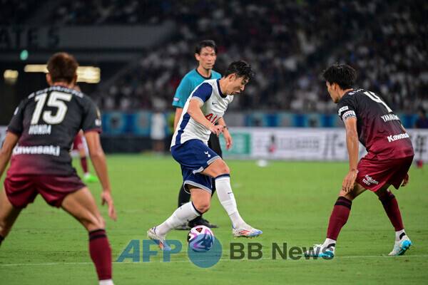 2024년 7월 토트넘 아시아 투어의 일환으로 일본에서 경기한 손흥민. ⓒAFPBBNews = News1