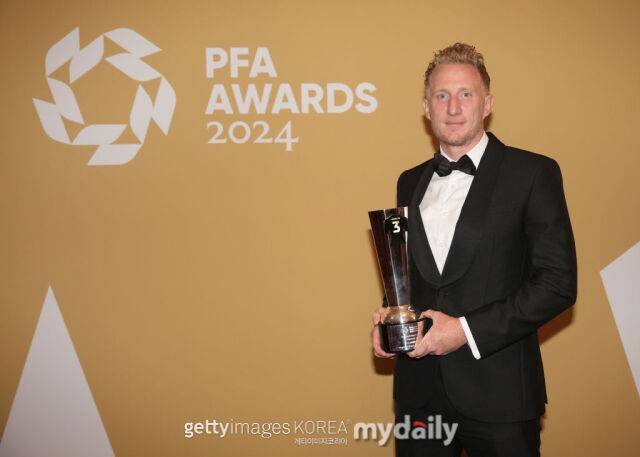 2024년, PFA 공로상을 수상한 딘 루잉턴. /게티이미지코리아