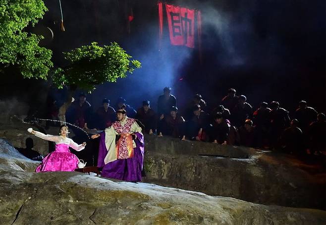 [진주=뉴시스] 진주 실경역사뮤지컬 의기논개. (사진=뉴시스 DB). photo@newsis.com *재판매 및 DB 금지