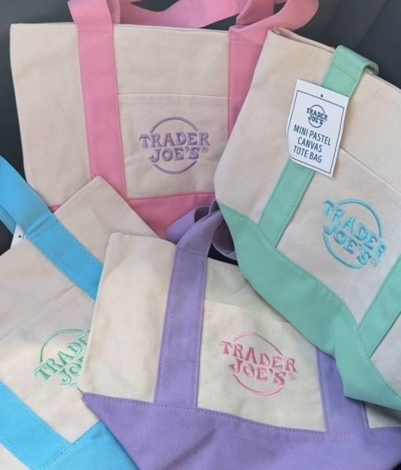 트레이더 조 미니 캔버스 토트백. 온라인 커뮤니티