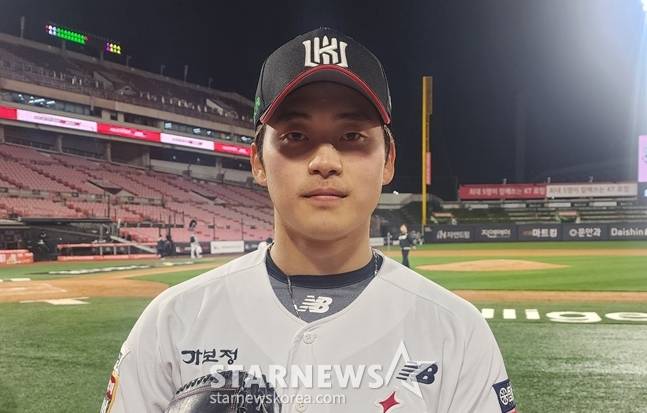 9일 경기를 마친 직후 박영현의 모습. /사진=박수진 기자