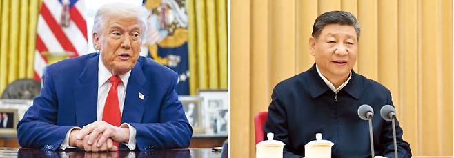 도널드 트럼프 미국 대통령(왼쪽)과 시진핑 중국 국가주석. 뉴시스