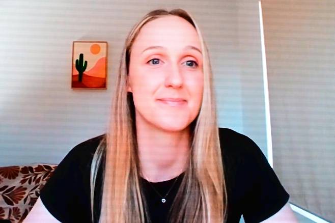 인터뷰하는 아시아쿼터 1순위 지명자 와일러  [한국배구연맹 제공. 재판매 및 DB 금지]