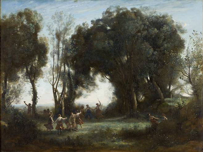 카미유 코로, 아침, 요정들의 춤, 1850, 캔버스에 유채, 98x131cm, 오르세 미술관