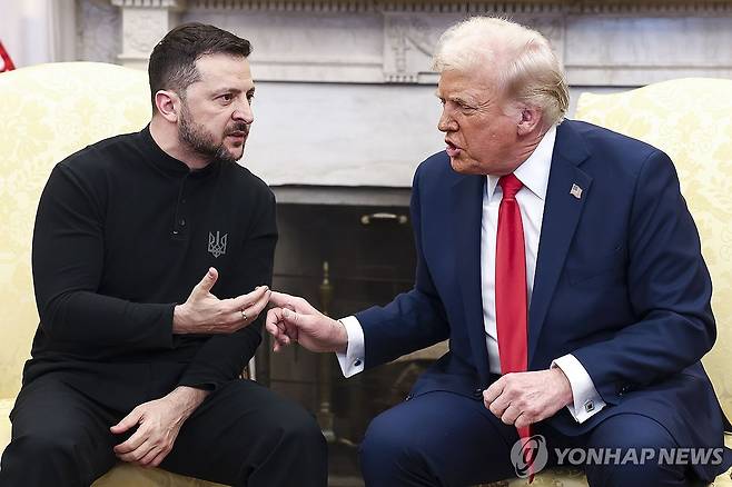 트럼프 대통령과 젤렌스키 대통령의 백악관 설전 [EPA=연합뉴스 자료사진]
