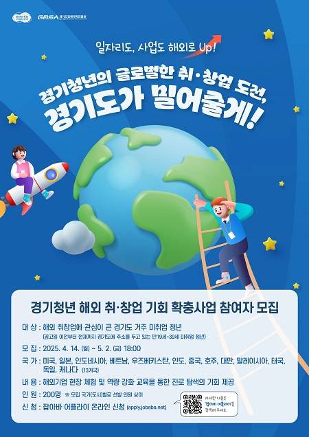 ▲'경기청년 해외 취창업 기회 확충' 참여자 모집 안내문 ⓒ경기도
