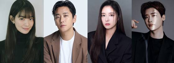 The cast of Studio N's new series based on popular webtoon and web novel series, ″The Married Empress,″ from left: Actors Shin Min-a, Ju Ji-hoon, Lee Se-young and Lee Jong-seok [EACH AGENCY]