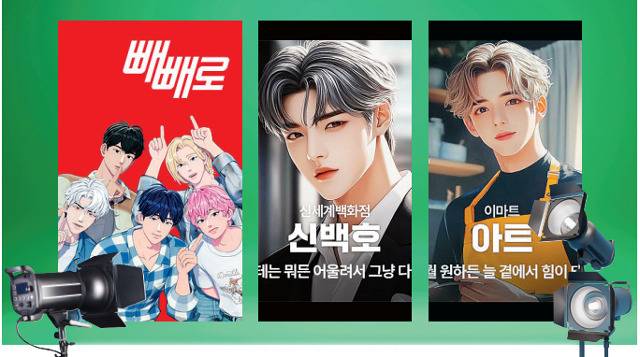 연예인 광고 모델의 '이미지 리스크'에 부담을 느낀 기업들이 버추얼 모델 기용을 확대하는 추세다. 저비용으로 홍보 효과를 볼 수 있다는 게 강점이지만 소비자와 정서적 유대가 약하다는 것은 해결해야 할 지점이다. 왼쪽부터 롯데마트 광고모델인 버추얼 아이돌 플레이브, 신세계그룹의 버추얼 모델 신백호와 아트. 롯데쇼핑·신세계그룹 제공·게티이미지뱅크