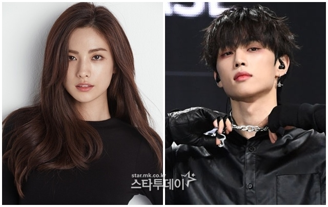 가수 겸 배우 나나(왼쪽)와 더보이즈 선우. [사진 = 스타투데이]