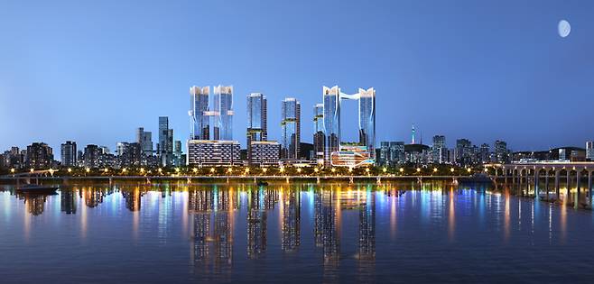 포스코이앤씨가 그린 서울 용산정비창 전면1구역 재개발 조감도 [사진 출처 = 포스코이앤씨]