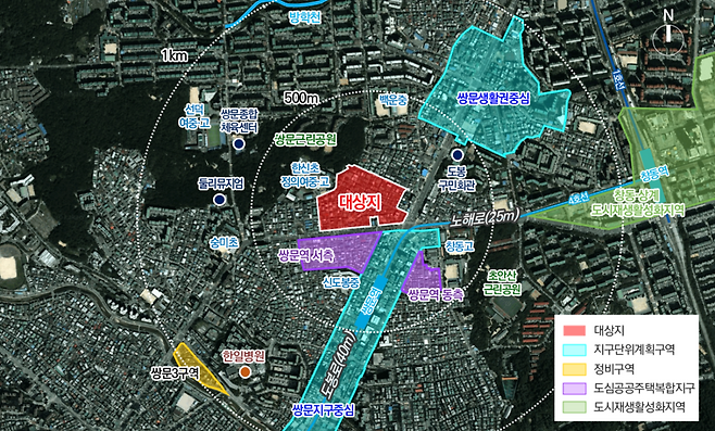 도봉구 쌍문동 81 일대 위치도. [서울시]