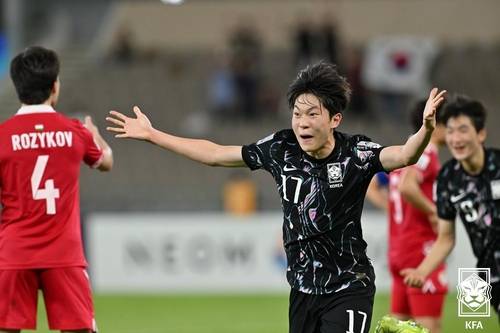 선제골 넣은 정현웅 [대한축구협회 제공. 재판매 및 DB 금지]