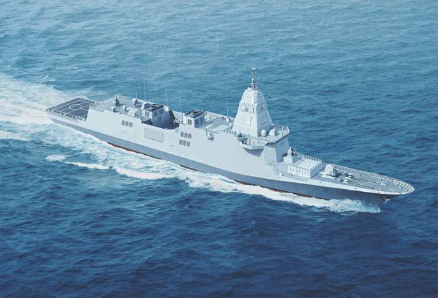 HD현대중공업의 한국형 차세대구축함(KDDX)의 조감도./자료=HD현대중공업