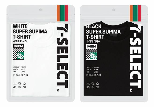 세븐일레븐 세븐셀렉트 수피마 티셔츠 2종. 세븐일레븐 제공