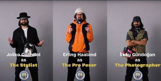 변장한 모습으로 어린팬들에게 즐거움을 선사한 엘링 홀란드 등 맨시티 스타들./켈로그 소셜미디어