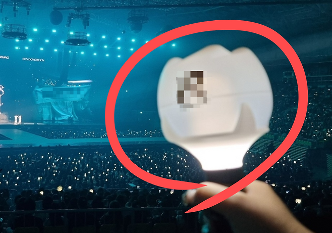 한 콘서트장에서 관객이 응원봉을 들고 있다.[X(구 트위터) 갈무리]