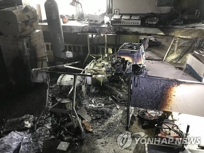 2020년 전남대 공대 실험실서 화재 [연합뉴스 자료 사진. 재판매 및 DB 금지]