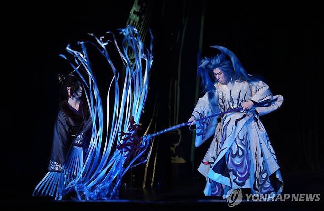 파이널판타지와 결합한 가부키 [EPA=연합뉴스 자료사진]