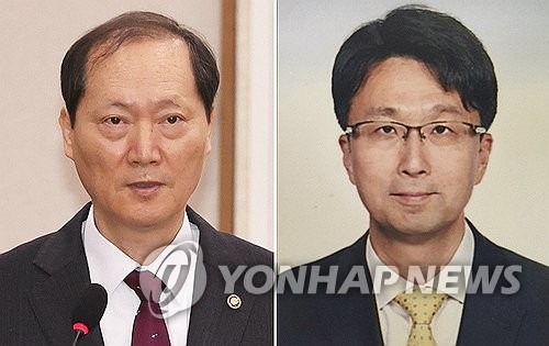 한덕수 대행, 헌법재판관에 이완규·함상훈 지명 (서울=연합뉴스) 한덕수 대통령 권한대행 국무총리는 8일 열흘 뒤 임기가 종료되는 문형배 헌법재판소장 직무대행과 이미선 헌법재판관의 후임자로 이완규 법제처장(왼쪽)과 함상훈 서울고등법원 부장판사를 지명했다. 2025.4.8 [연합뉴스 자료사진] photo@yna.co.kr