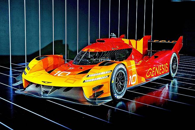 내년부터 내구 레이스에 참가할 ‘GMR-001 하이퍼카’의 실차 디자인 모델. 현대자동차 제공