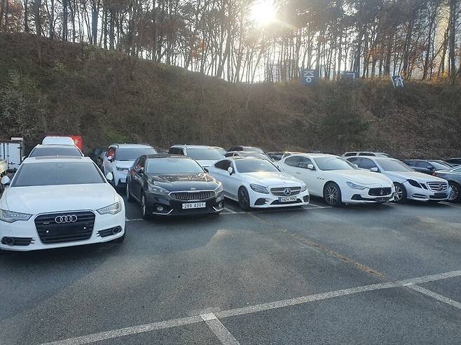 경찰이 무허가 렌트 사업을 한 업자 등으로부터 압수한 대포 차량들. 서울경찰청 제공