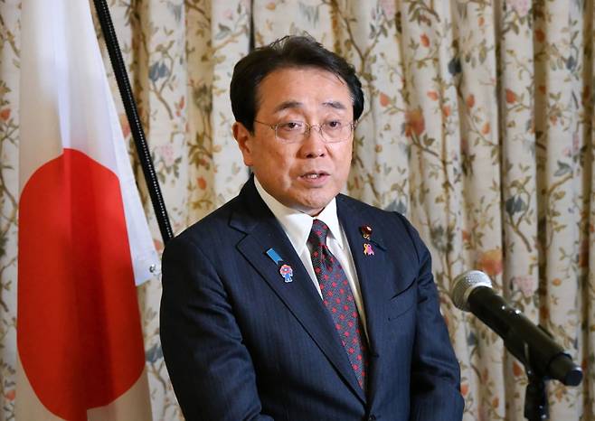 16일(현지시간) 미국을 방문한 아카자와 경제재생상. /사진=AFP