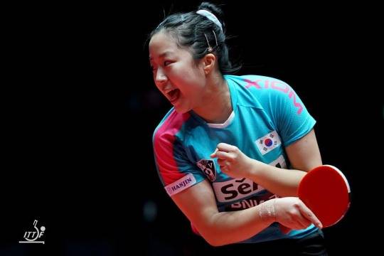 ITTF 여자월드컵에 출전한 신유빈. 사진[연합뉴스]