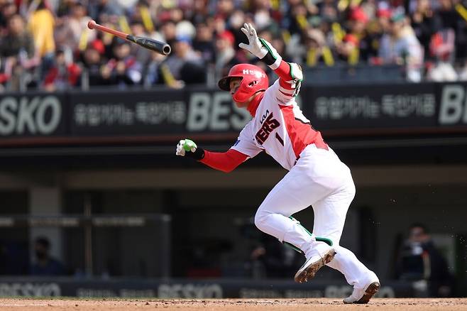 ▲ 3안타에 좋은 수비까지 활발한 모습으로 슬럼프 탈출의 발판을 마련한 박찬호 ⓒKIA타이거즈