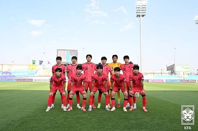 사우디아라비아전에 나서는 대한민국 U-17 대표팀 선발 11인. /사진=대한축구협회(KFA) 제공