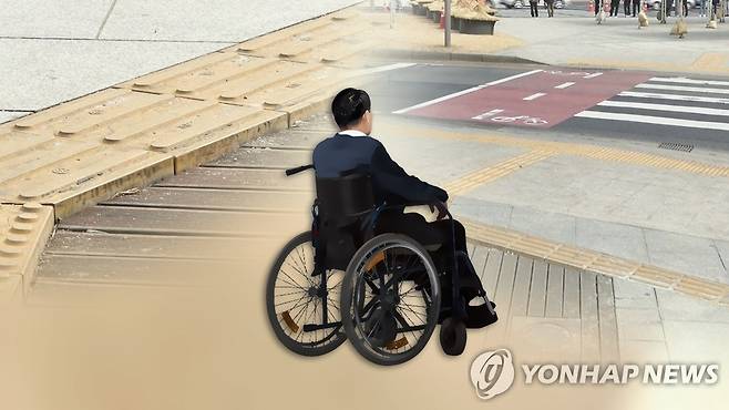 휠체어 탄 장애인 (CG) [연합뉴스TV 제공]