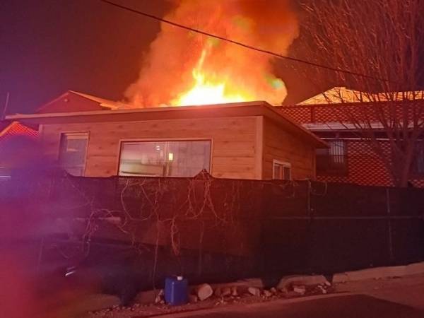 경기 동두천시 주택 화재 현장. 경기북부소방재난본부 제공