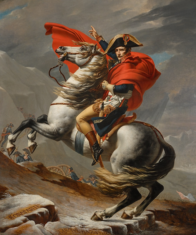 자크 루이 다비드 <[Napoleon am Großen St. Bernhards], 1801 ©Belvedere