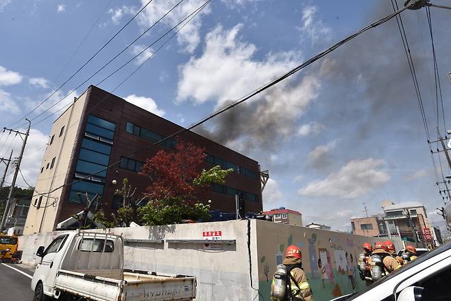 화재 발생 건물 [대전 동부소방서 제공. 재판매 및 DB 금지]