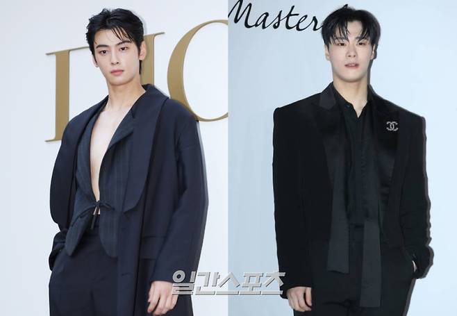 차은우(왼쪽)와 故 문빈 / 사진=일간스포츠 DB